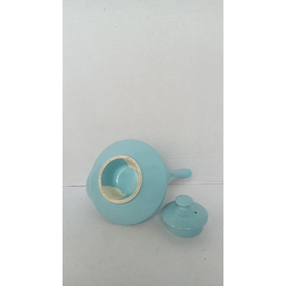 Light Blue Ceramic Teapot with Lid‎ Kitchen Tea Party Decor Tableware